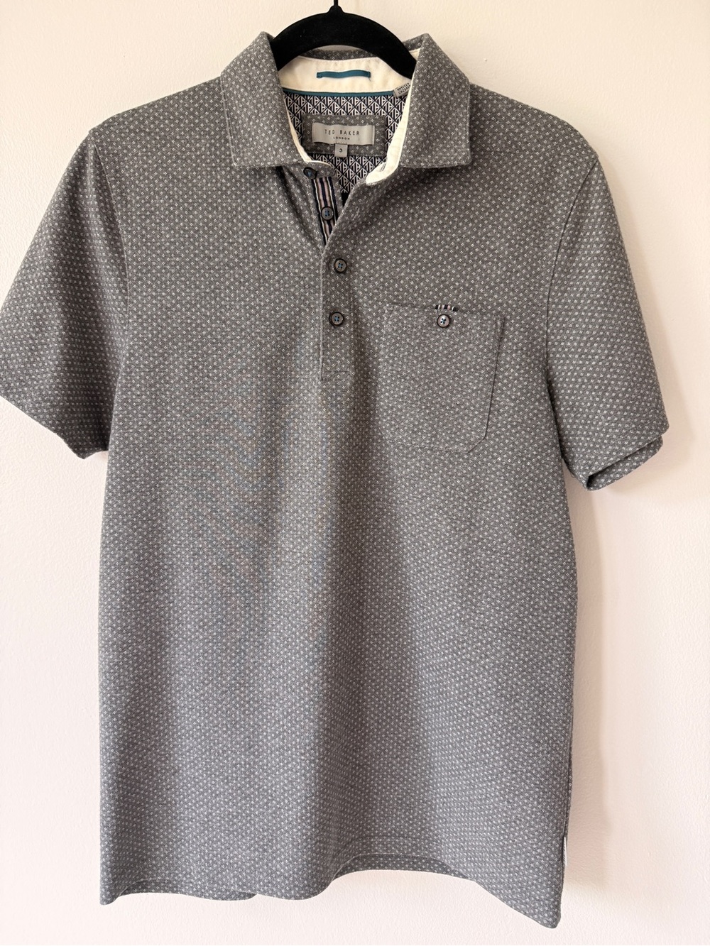Ted Baker - Grey Polo - Size 3 (Medium)